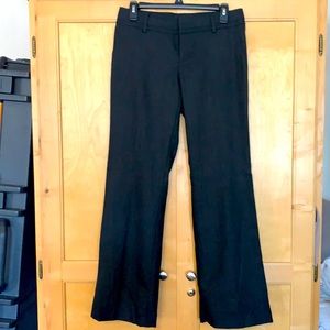 Banana Republic black with gray pen-stripe slacks